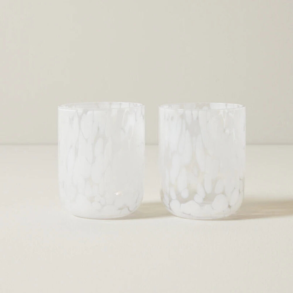 SET OF 2 CONFETTI LOWBALL GLASSES